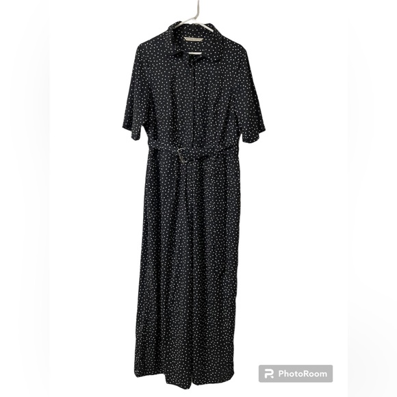 Wayward Fancies black & white Polka Dots With Pockets Romper Size 12 - Picture 2 of 16